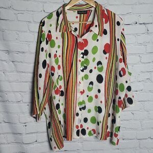 Vintage Ashley Stewart Button Down Top